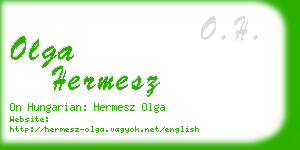 olga hermesz business card